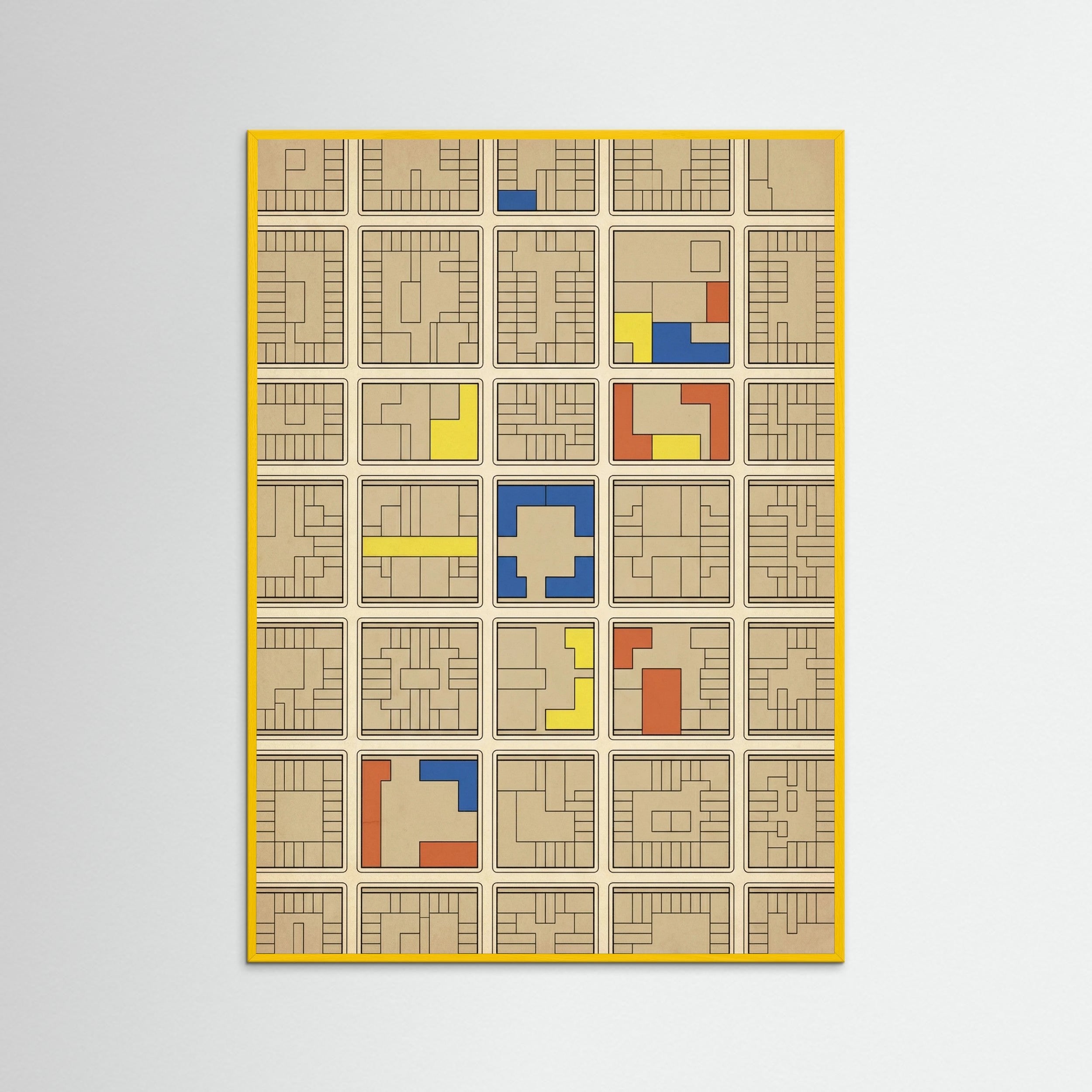 Yellow Wood Modernist Facade