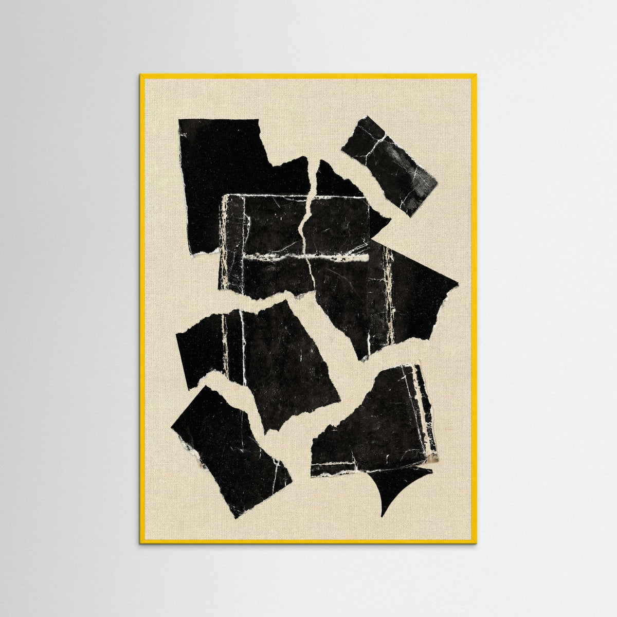 Yellow Wood Monochrome Abstraction