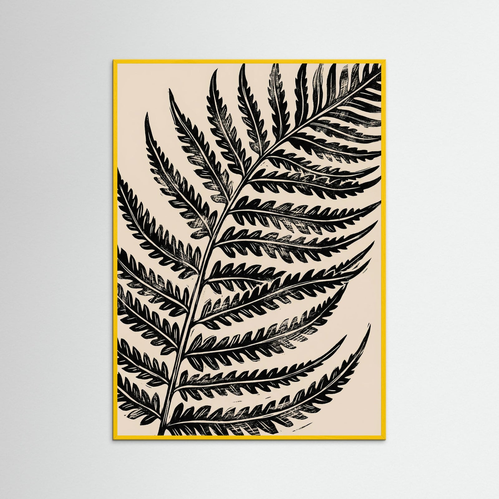 Yellow Wood Monochrome Floral Elegance