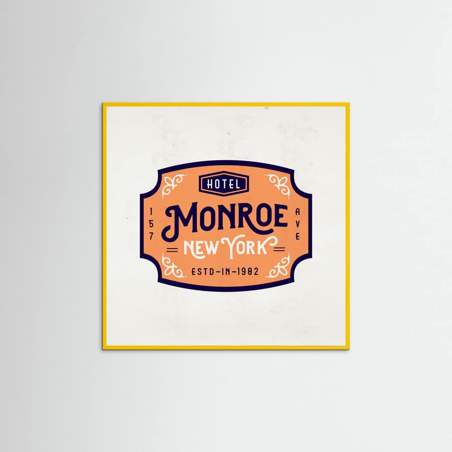 Yellow Wood Monroe Hotel New York Poster