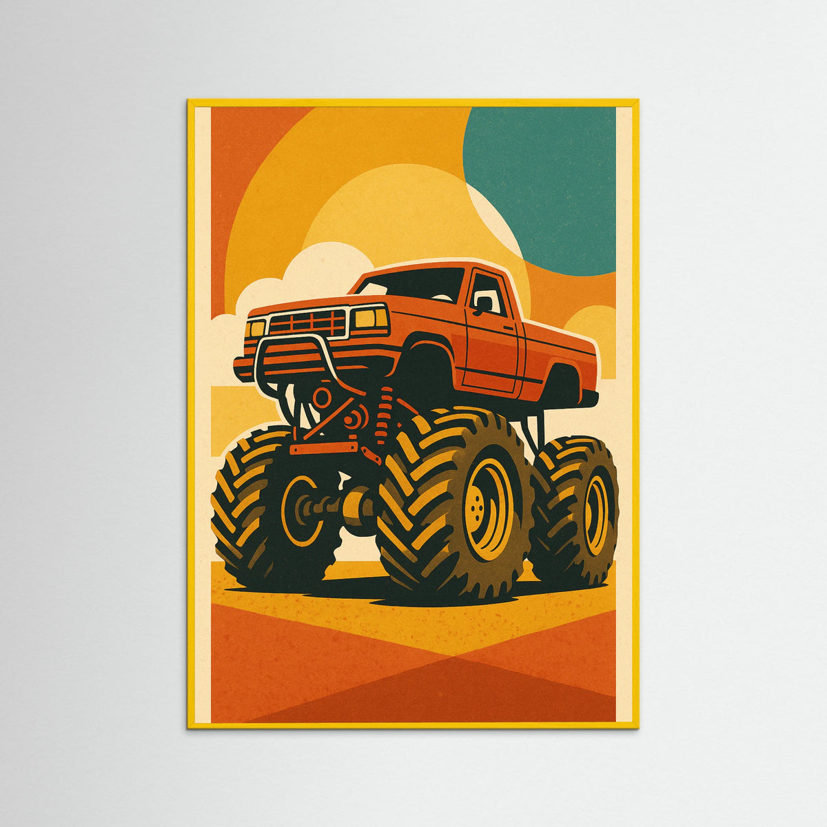 Yellow Wood Monster Truck