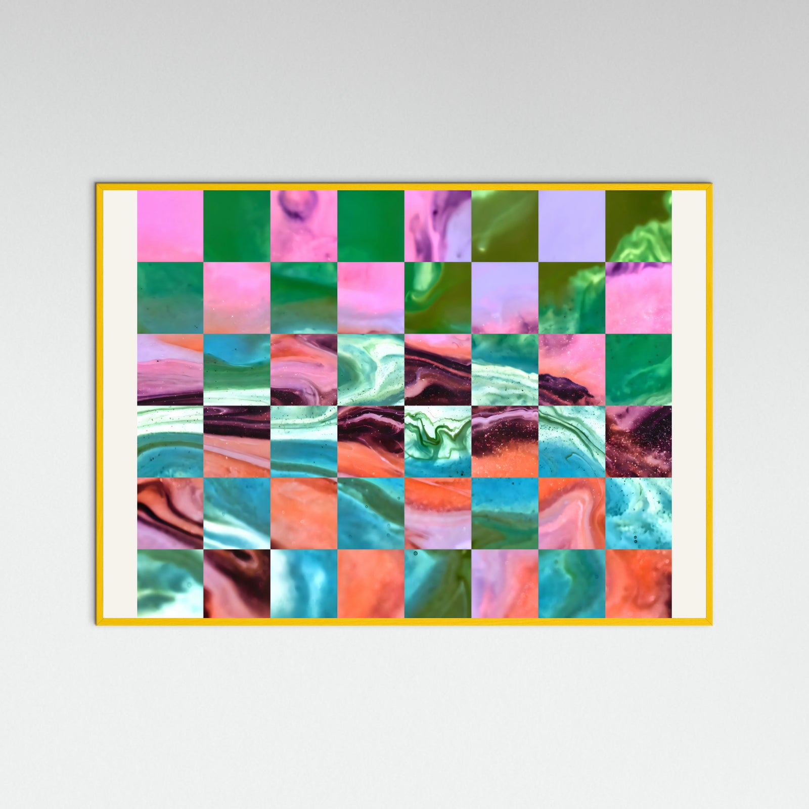 Yellow Wood Mood Waves Poster