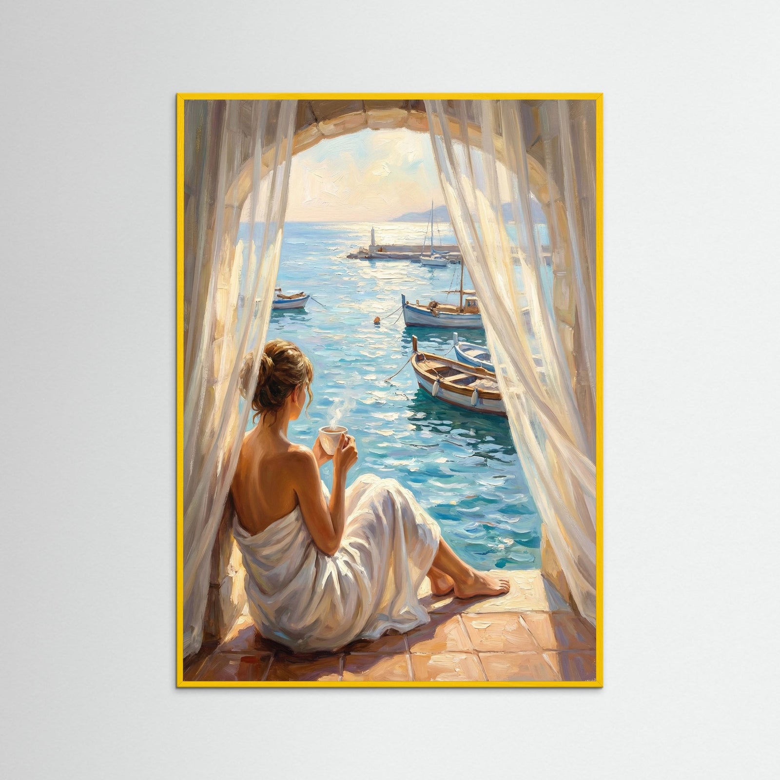 Yellow Wood Morning Seaside Reverie