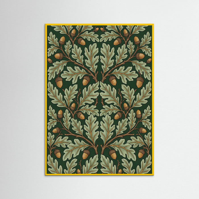 Yellow Wood Morris Tulip Motif