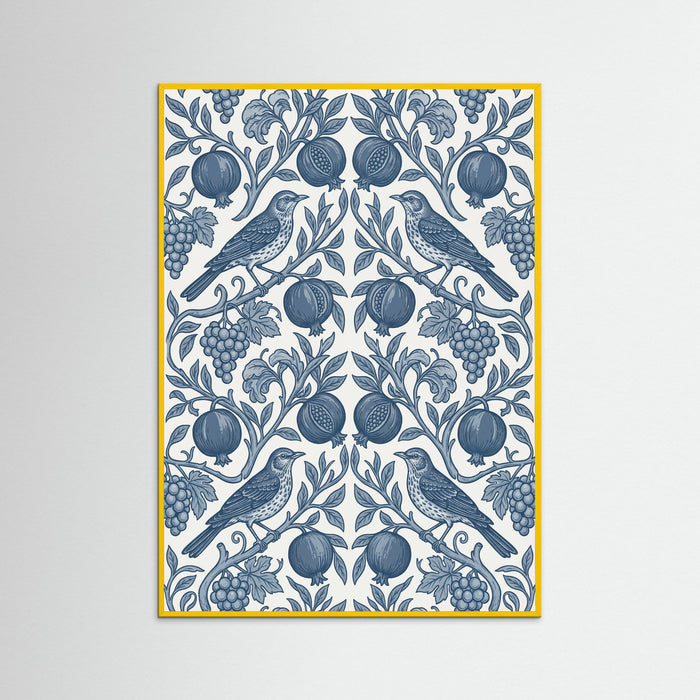 Yellow Wood Morrisian Bloom Blue