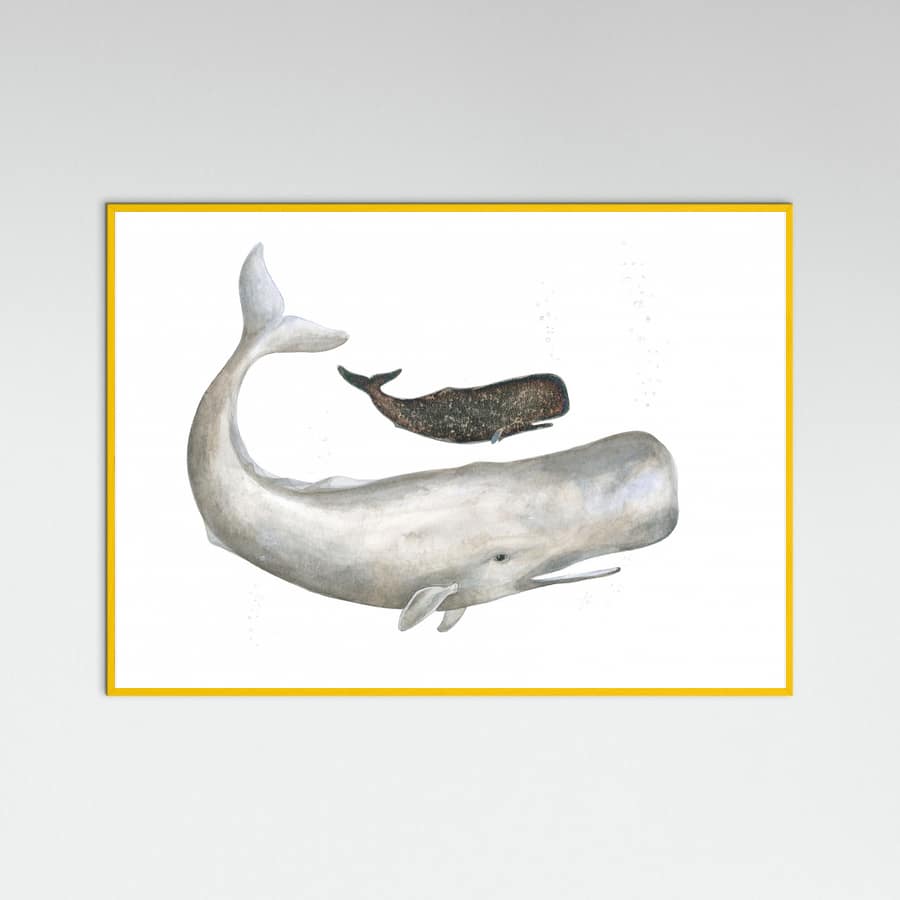 Poster Mother and Baby Sperm Whale – poster e stampa artistica
