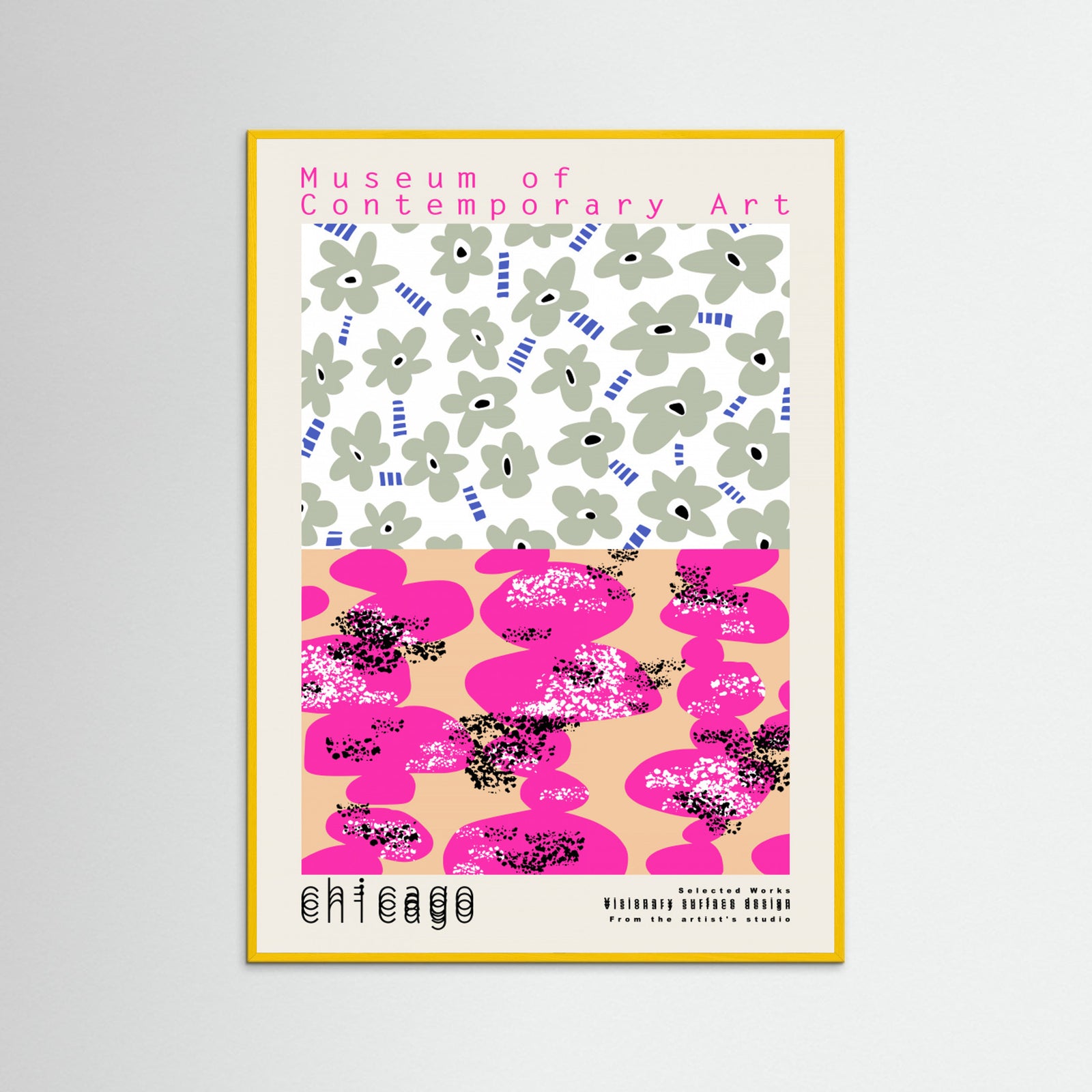 Yellow Wood Museum of Contemporary Art Chicago Poster