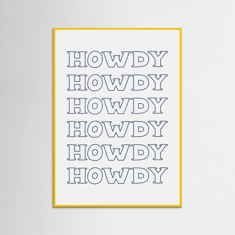 Plakat Navy Blue Howdy – plakat i druk artystyczny