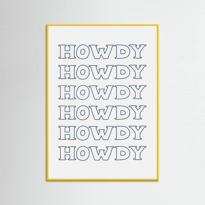 Plakat Navy Blue Howdy – plakat i druk artystyczny