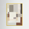 Yellow Wood Neutral color geometrical abstract 02 Poster