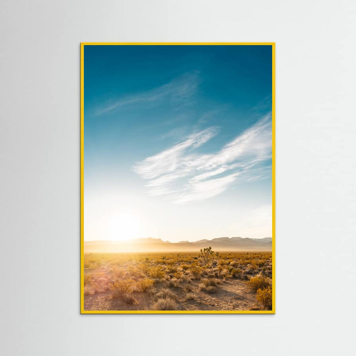 Yellow Wood Nevada Desert Sunrise Poster