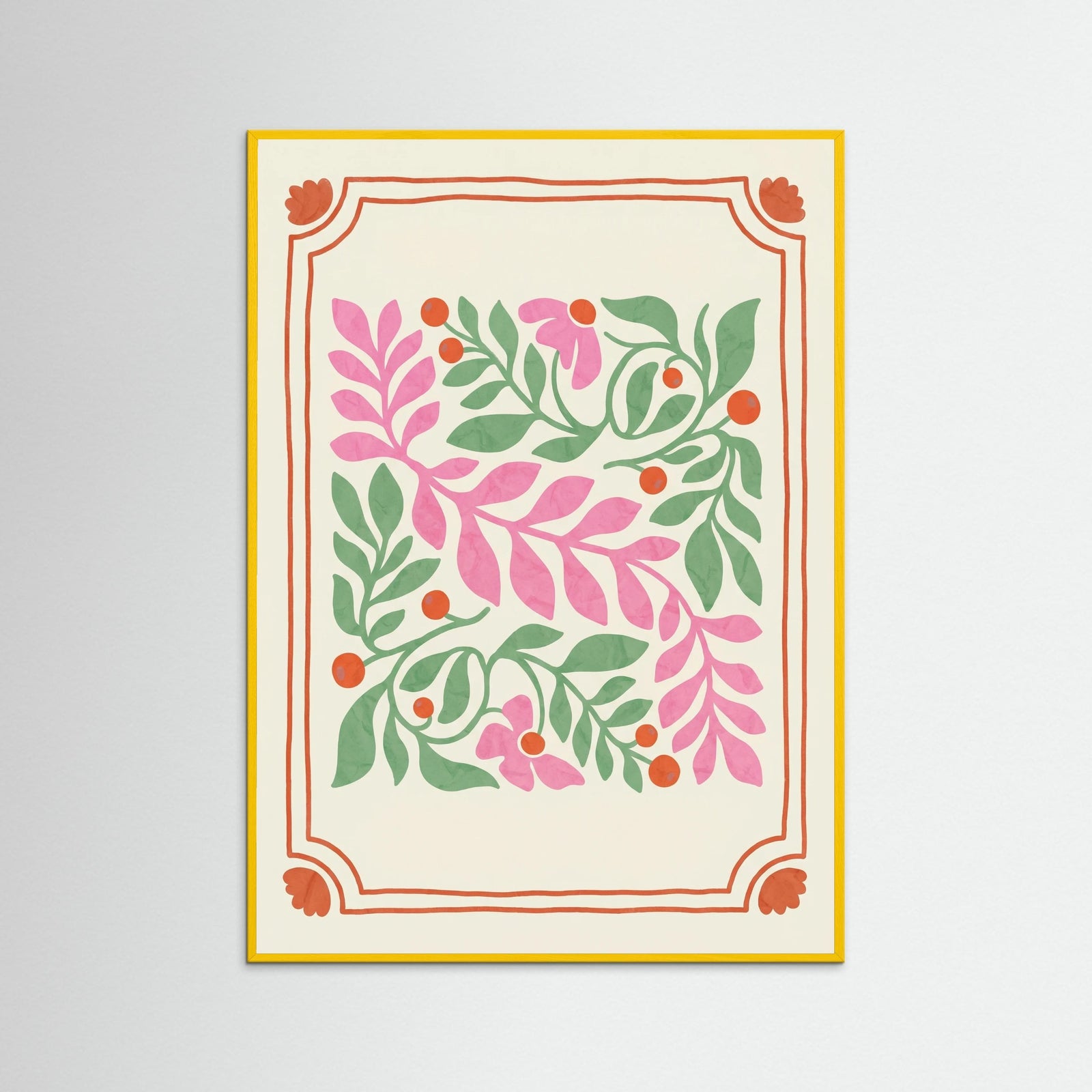 Yellow Wood Nostalgic Pink Bloom