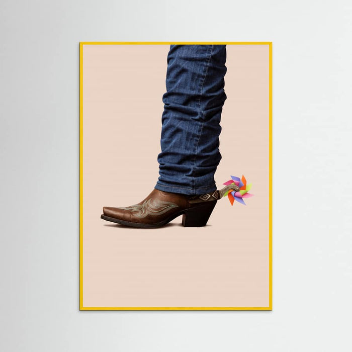 Yellow Wood Not Serious Cowboy Poster