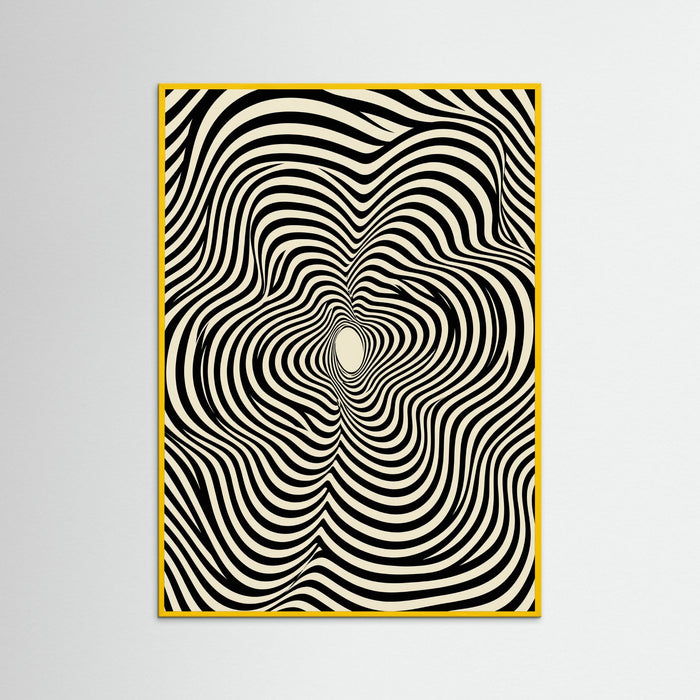 Yellow Wood Optical Swirls