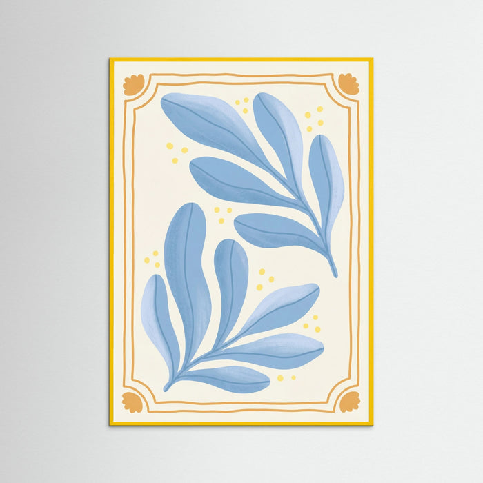 Yellow Wood Organic Blue Blooms
