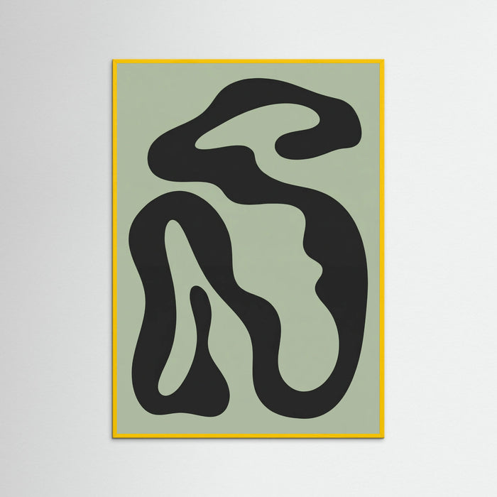 Yellow Wood Organic Shapes Abstraction