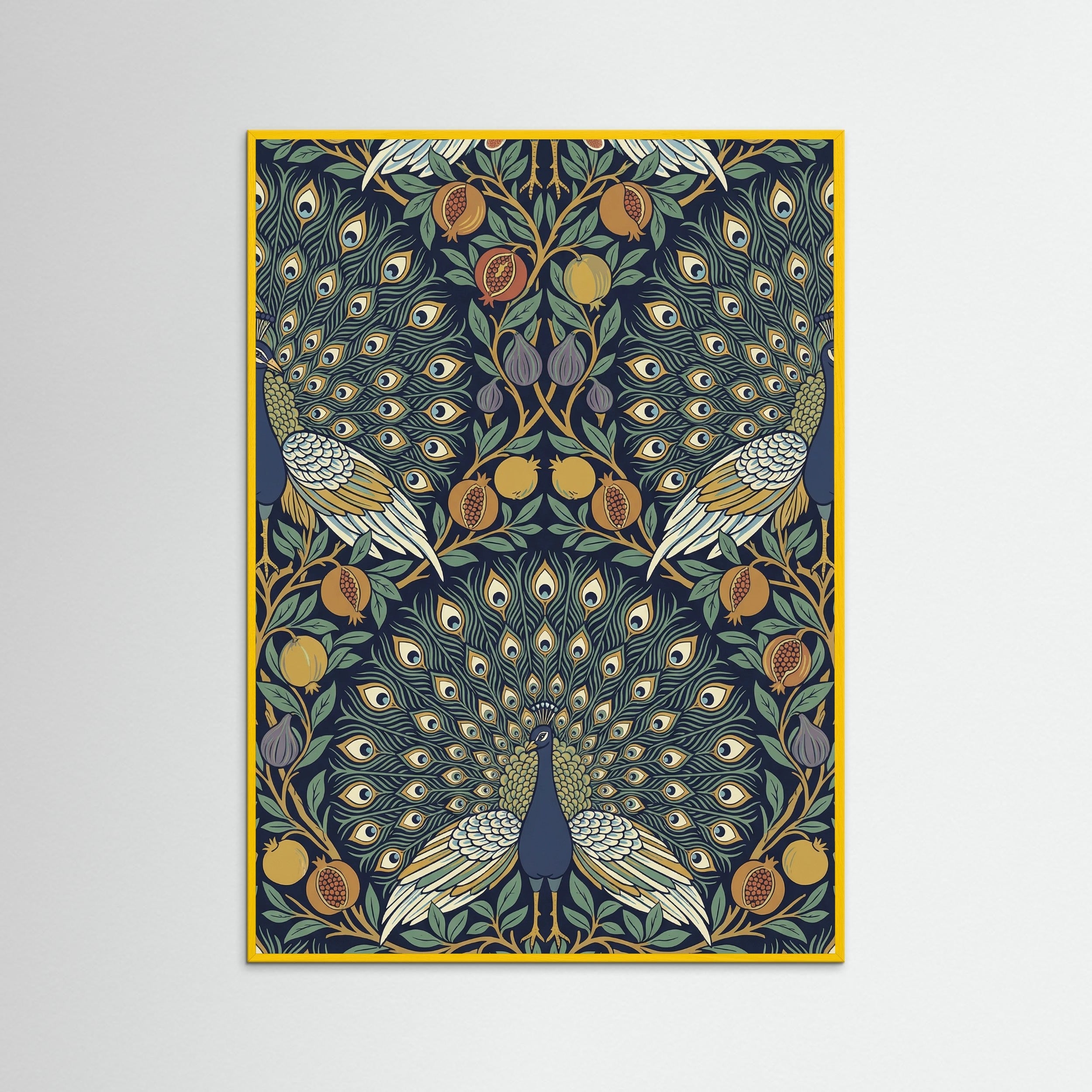 Yellow Wood Ornate Botanical Tapestry