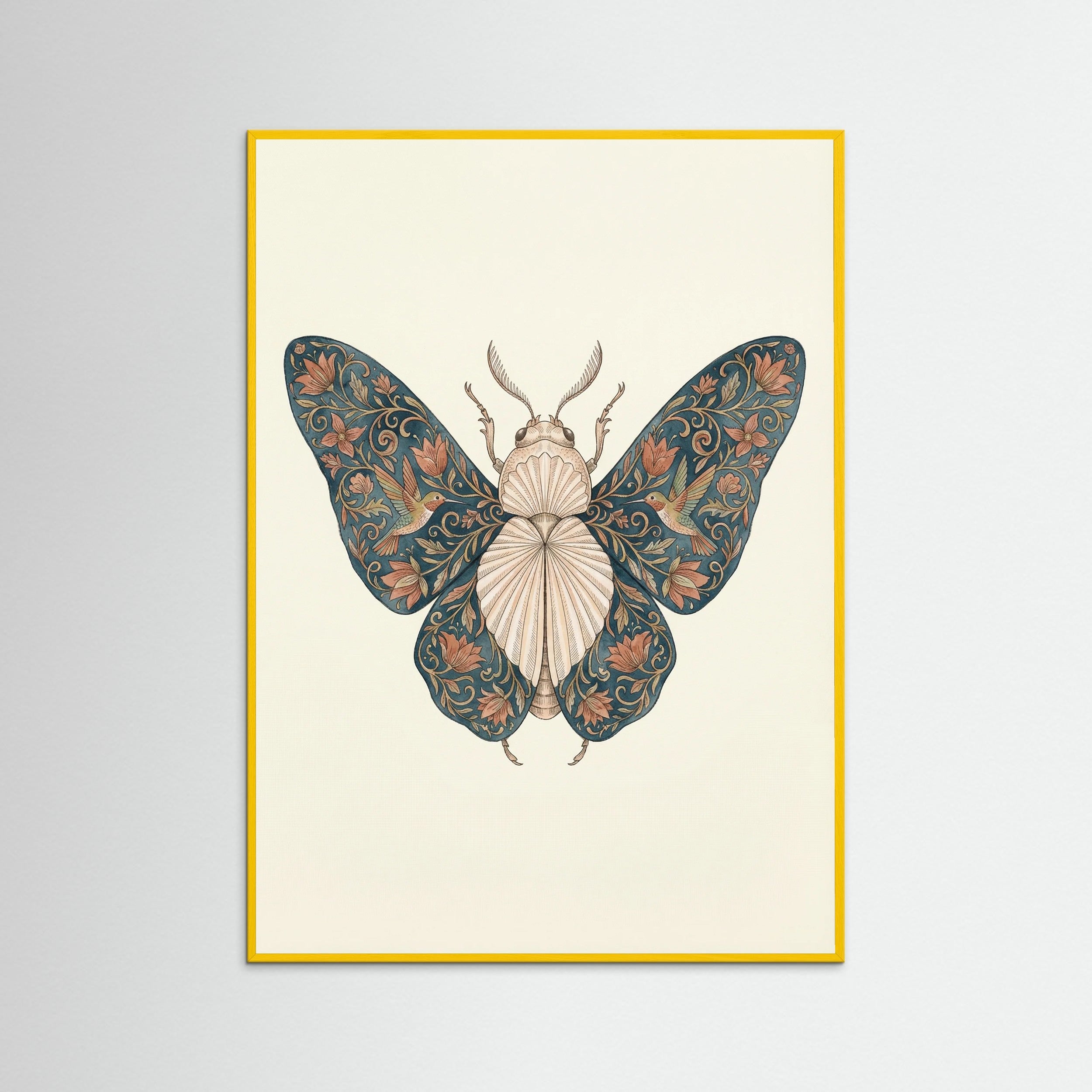 Yellow Wood Ornate Silk Moth