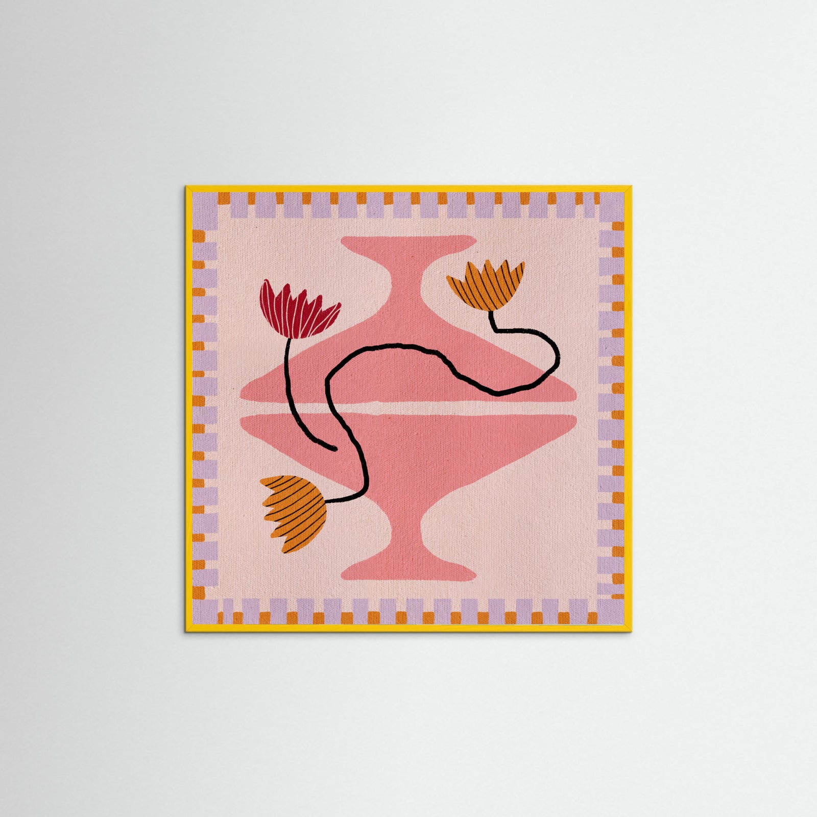 Yellow Wood Out of Vase Blooms 8 Poster