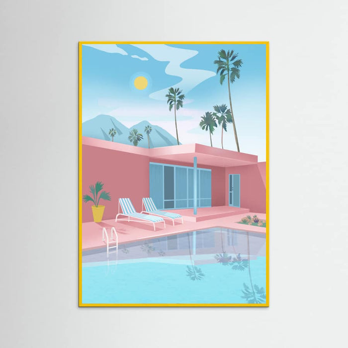 Yellow Wood PALM SPRINGS Poster