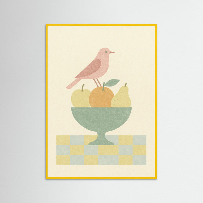 Yellow Wood Pastel Botanical Table