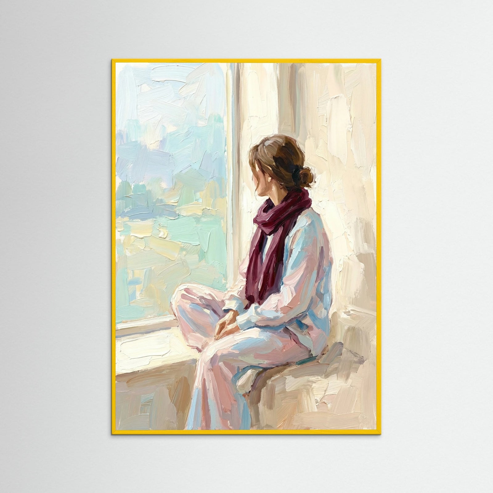 Yellow Wood Pastel Portrait