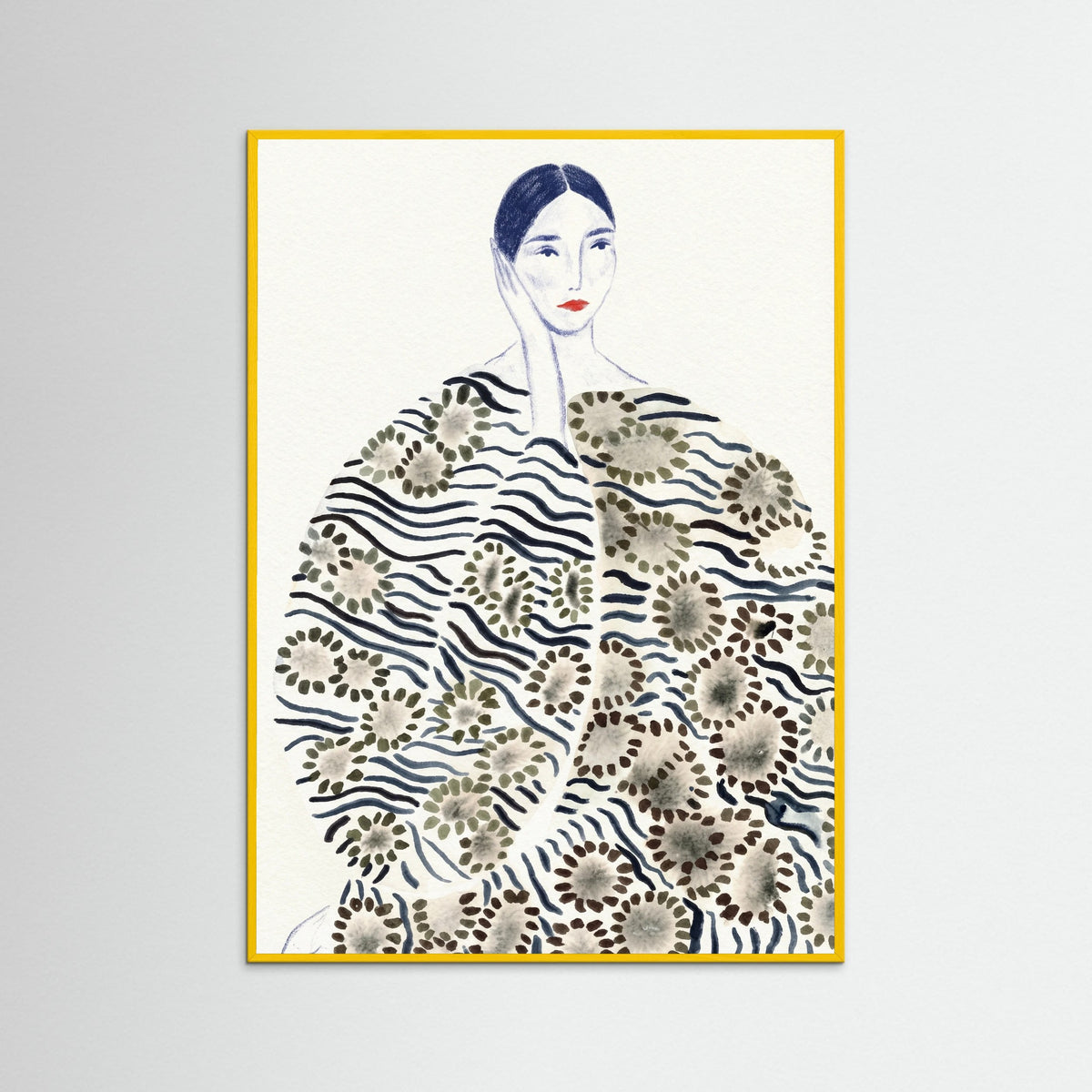 Yellow Wood Patterned Elegance