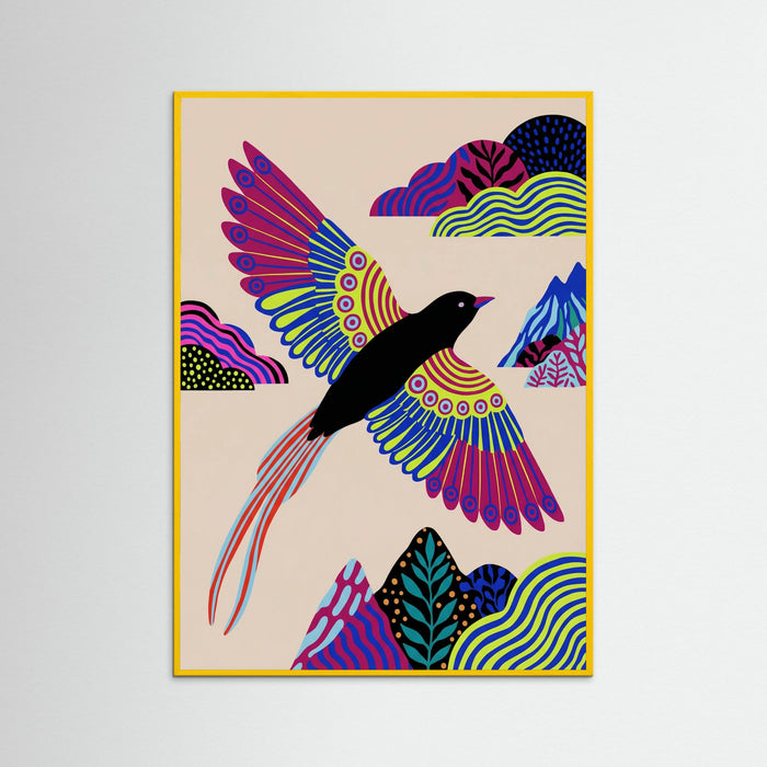 Yellow Wood Patterned Jungle Spirit