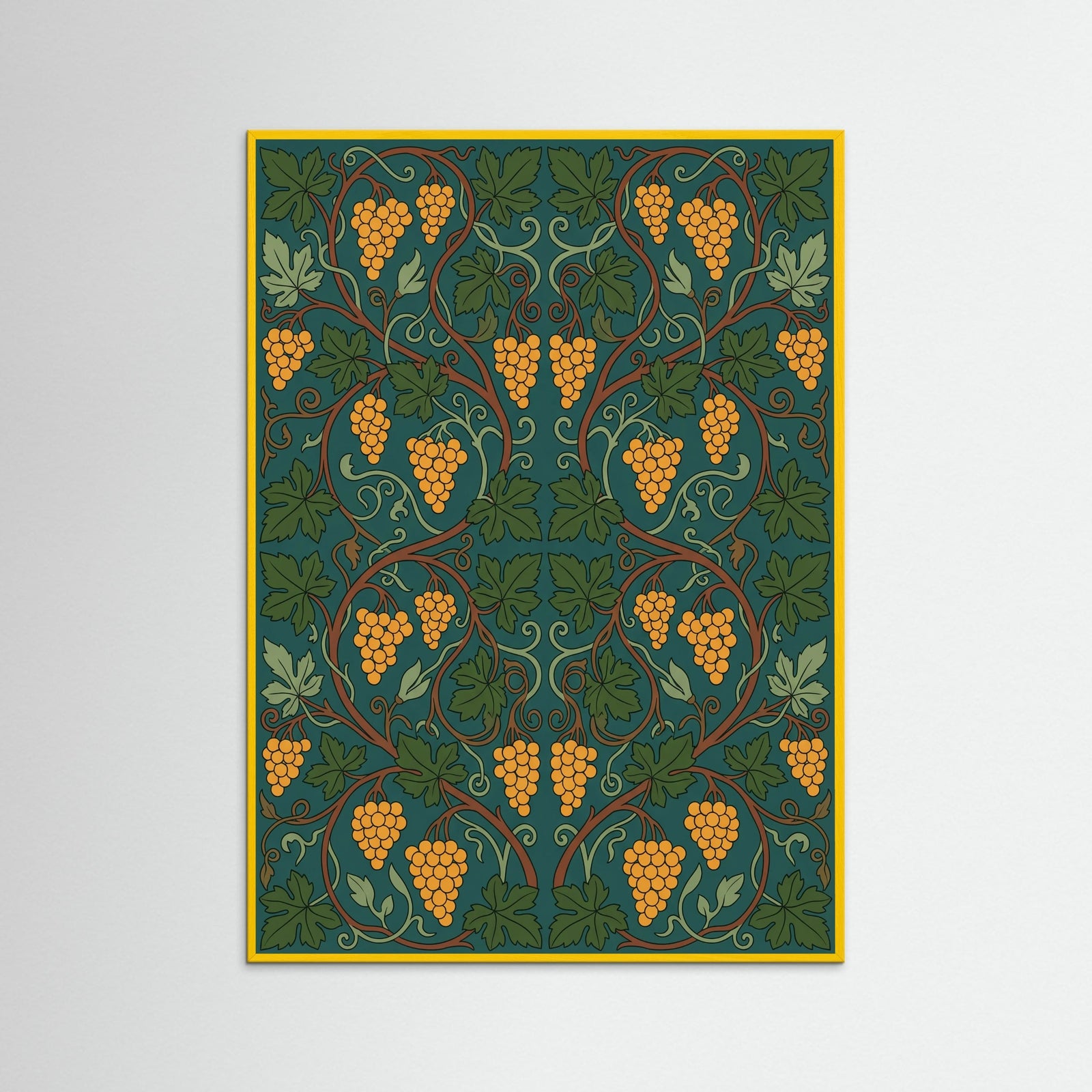 Yellow Wood Patterned Life Tree