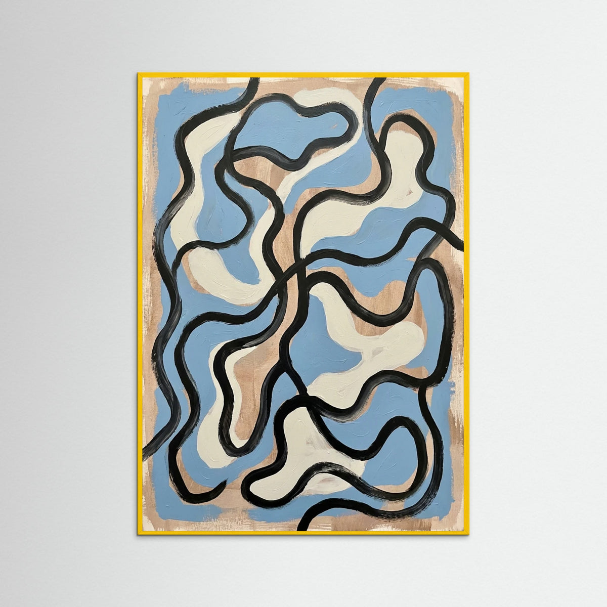 Yellow Wood Patterned Strokes