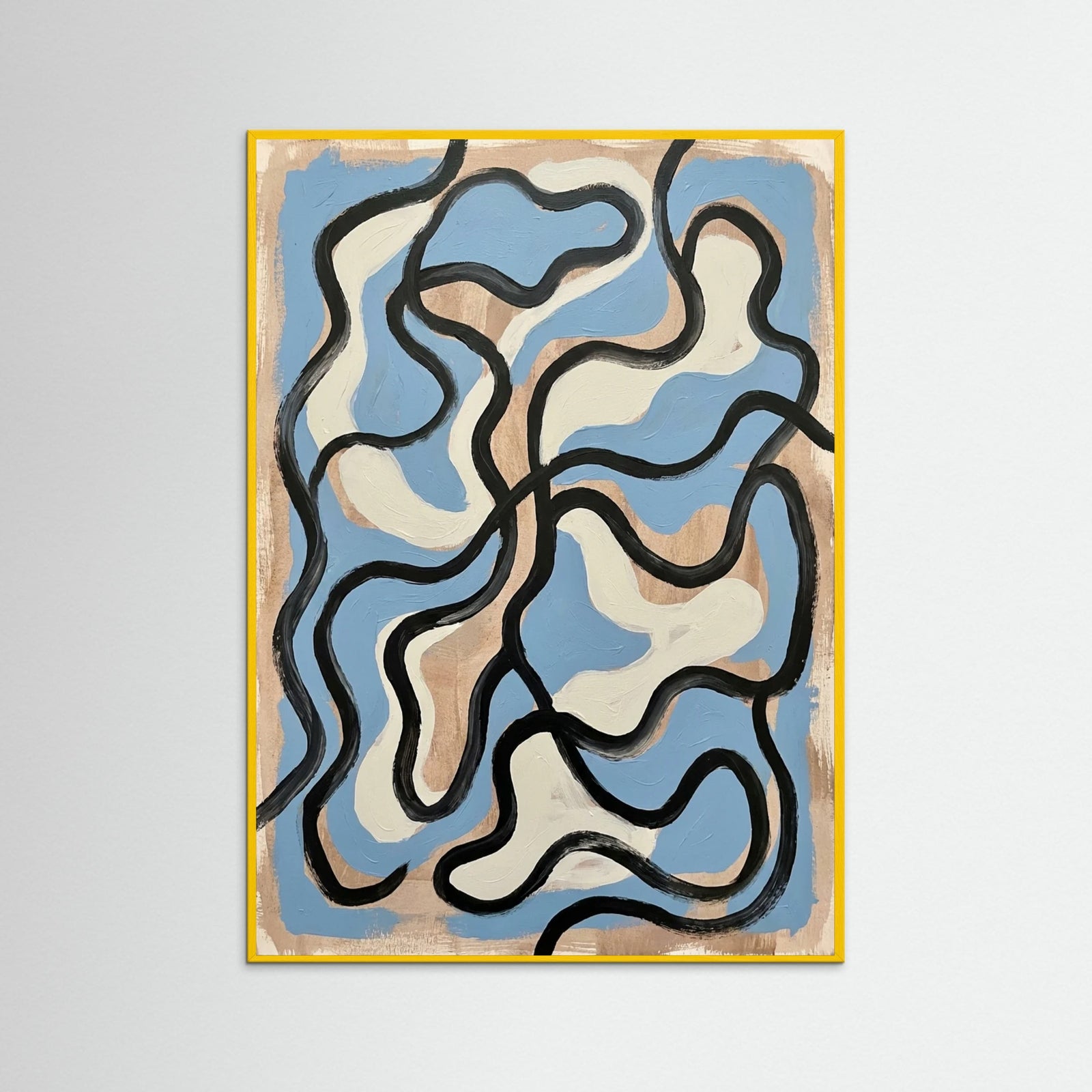 Yellow Wood Patterned Strokes