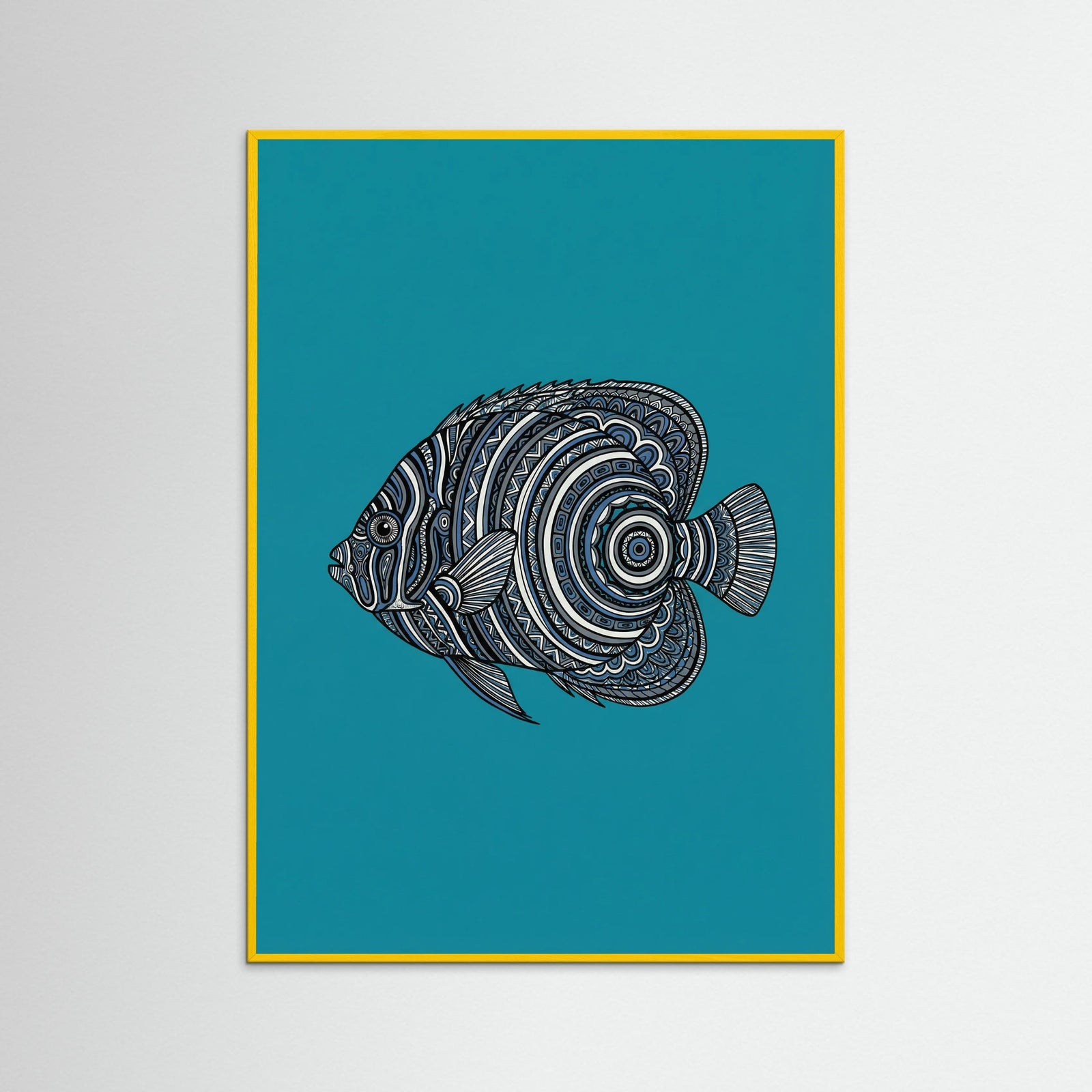 Yellow Wood Patterned Tortoise Vibrantorange