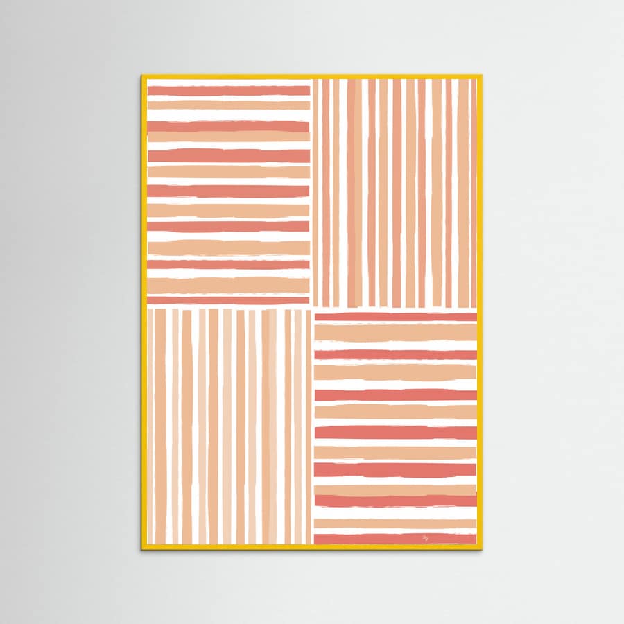 Peach Stripes Poster – Poster und Kunstdruck