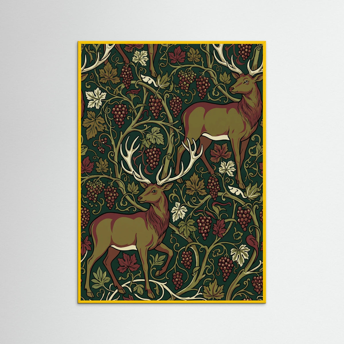 Yellow Wood Peacock Dragon Tapestry