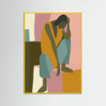 Yellow Wood Pensive Abstract