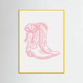 Pink Cowgirl Boots with Bow Poster – plakat og kunsttryk