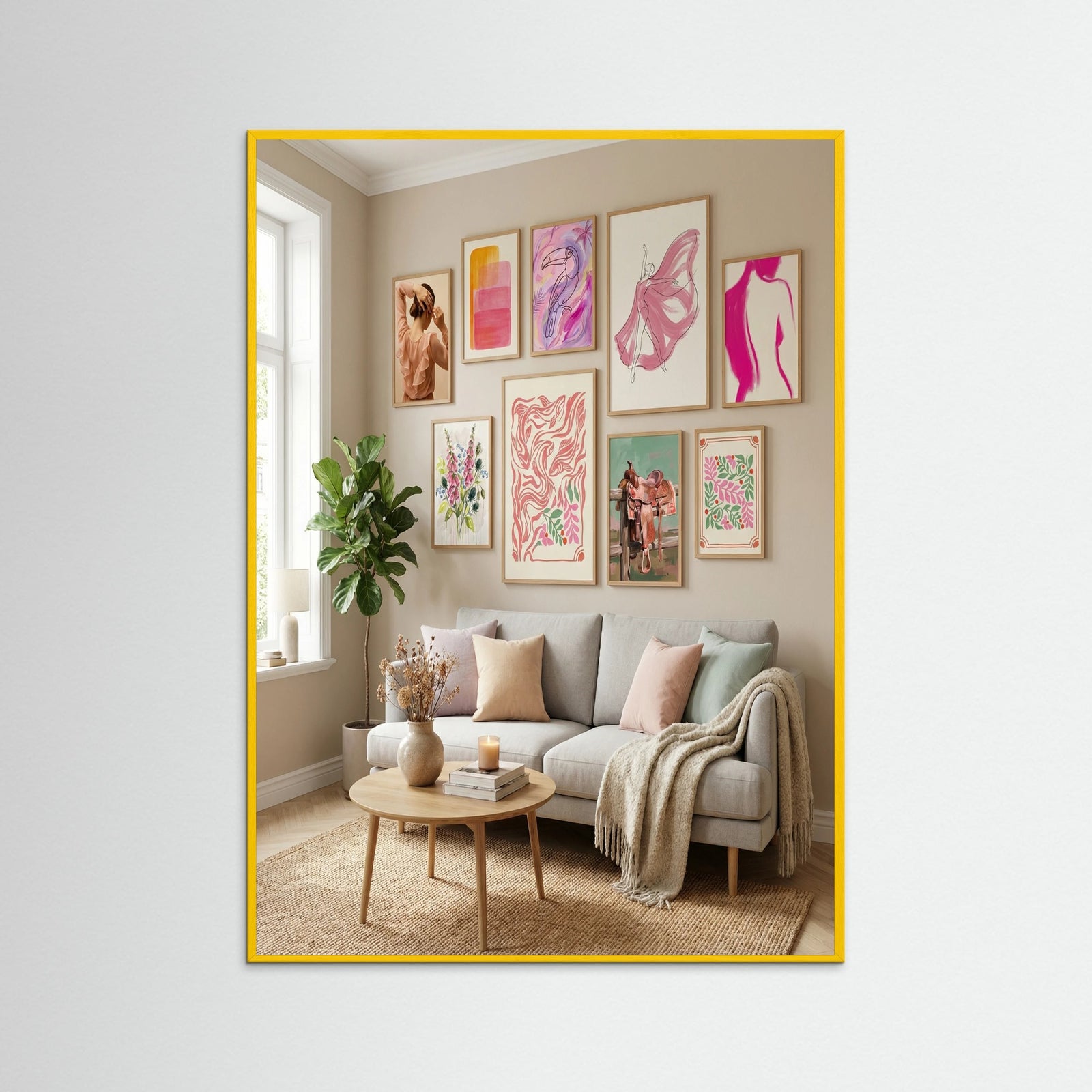 Yellow Wood Pink Cowgirl