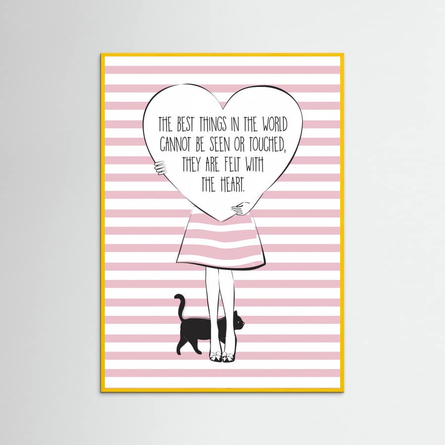 Pink Heart Poster – Poster und Kunstdruck