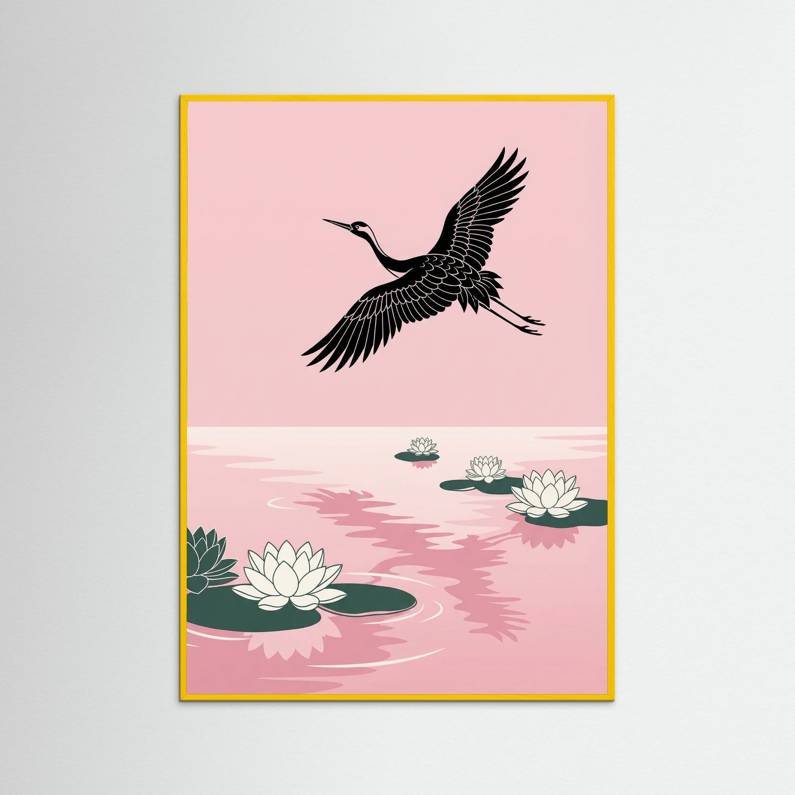 Yellow Wood Pink Sky Flight