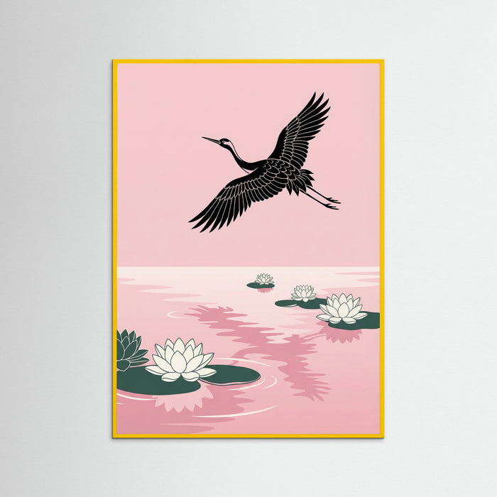 Yellow Wood Pink Sky Flight