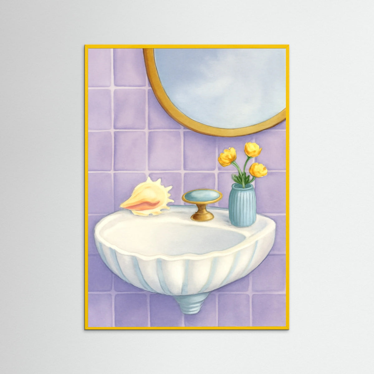 Yellow Wood Pink Swan Sink