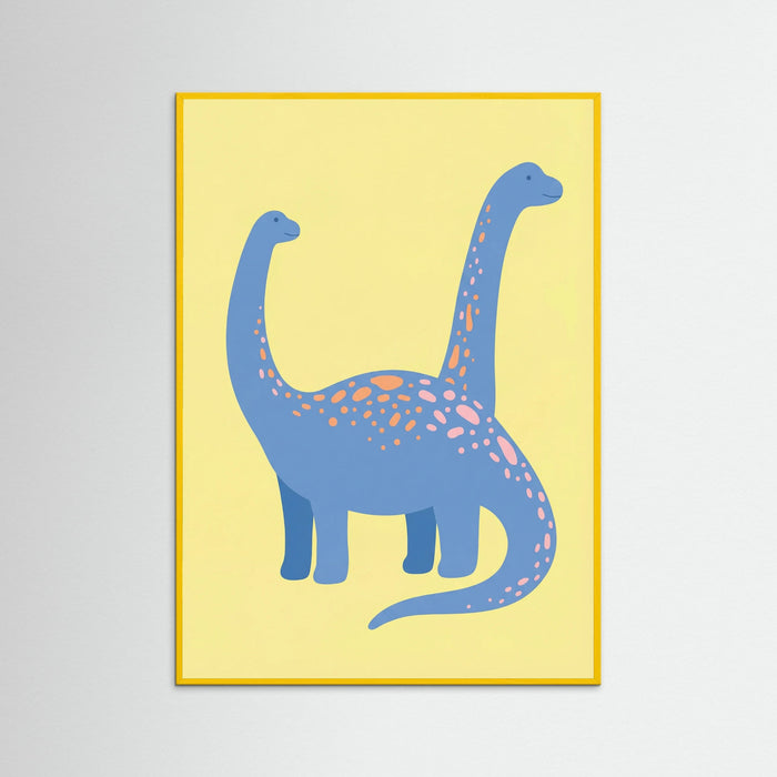 Yellow Wood Playful Stegosaurus