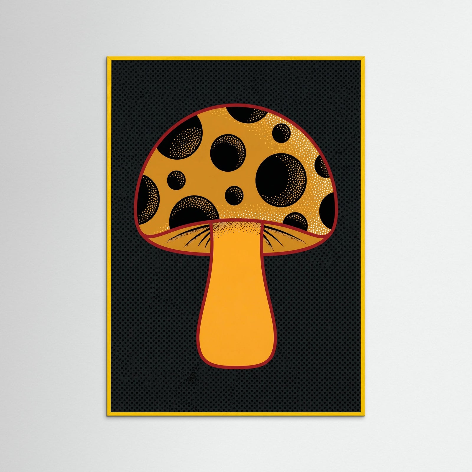 Yellow Wood Polka Dot Pumpkin