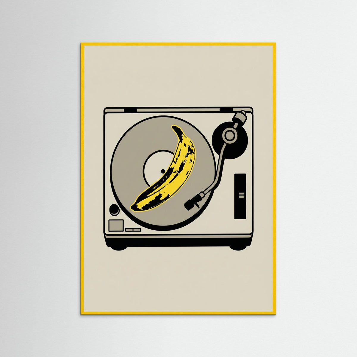 Yellow Wood Pop Art Icon