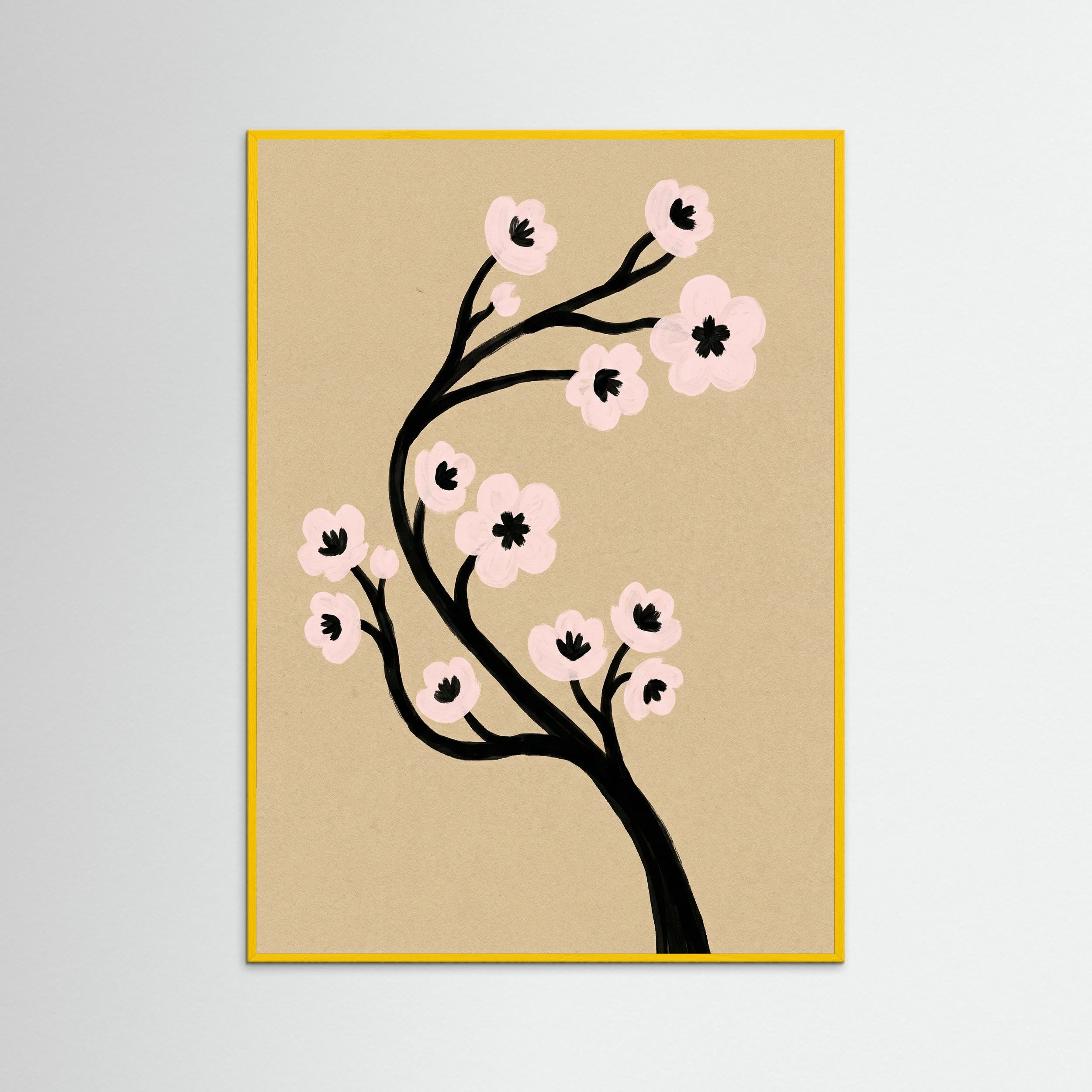 Yellow Wood Poppy Silhouette