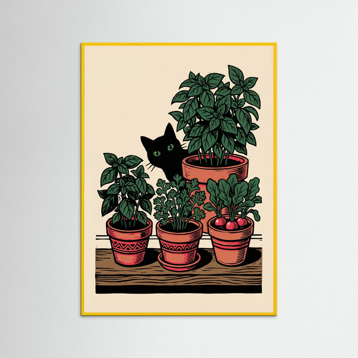 Yellow Wood Potted Garden Bloom