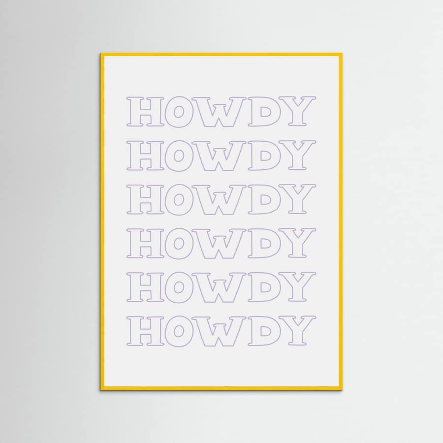 Plakat Purple Howdy – plakat i druk artystyczny