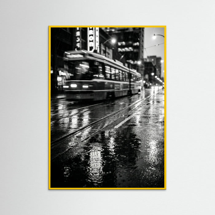 Yellow Wood Rainy Night Drive