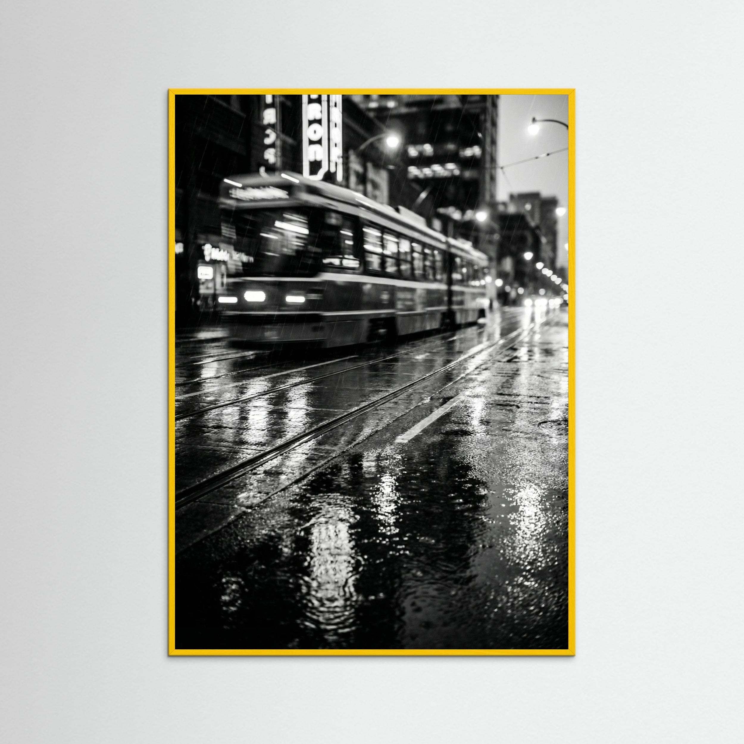 Yellow Wood Rainy Night Drive