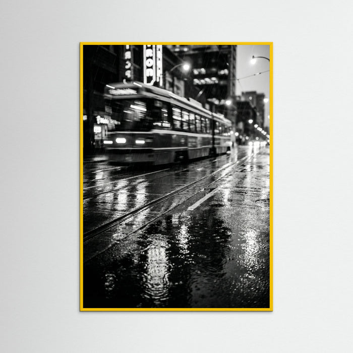 Yellow Wood Rainy Night Drive
